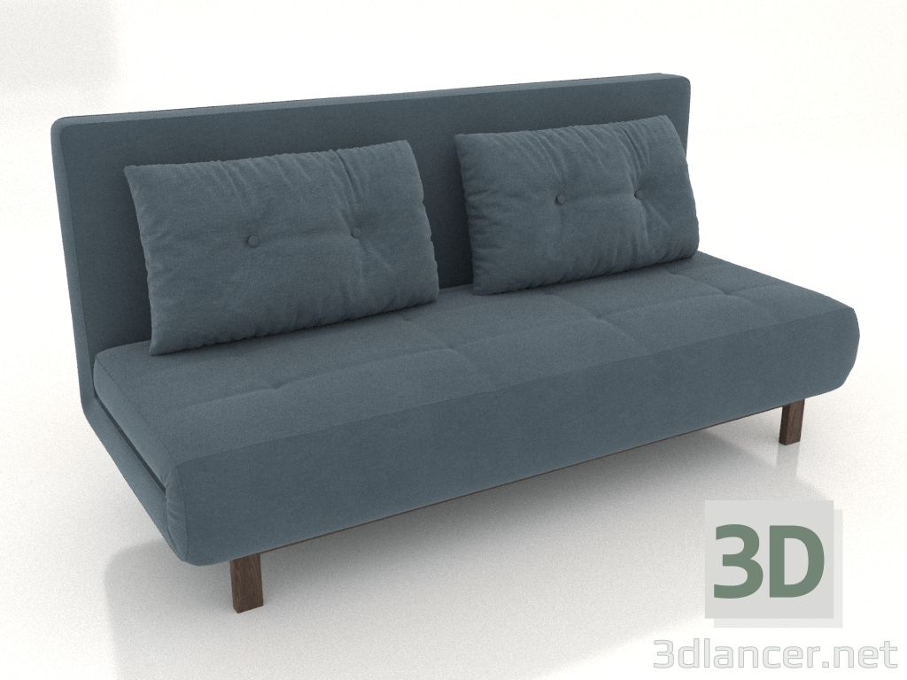 modello 3D Divano letto Doris (celeste) - anteprima
