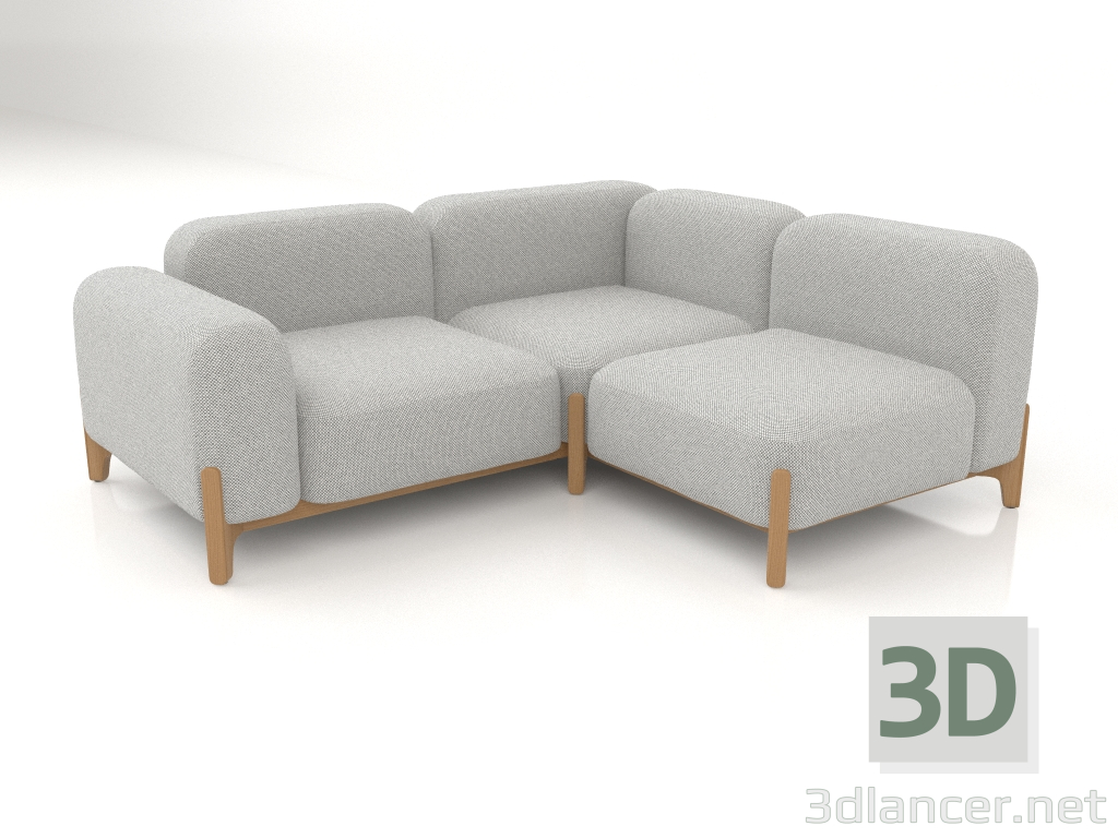modèle 3D Canapé modulable (composition 22) - preview