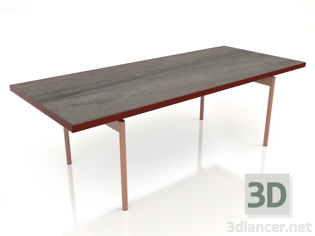 3 डी मॉडल डाइनिंग टेबल (वाइन रेड, डेकटन रेडियम) - पूर्वावलोकन