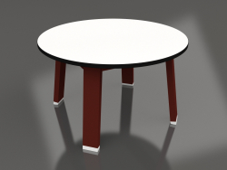 गोल साइड टेबल (वाइन रेड, फेनोलिक)