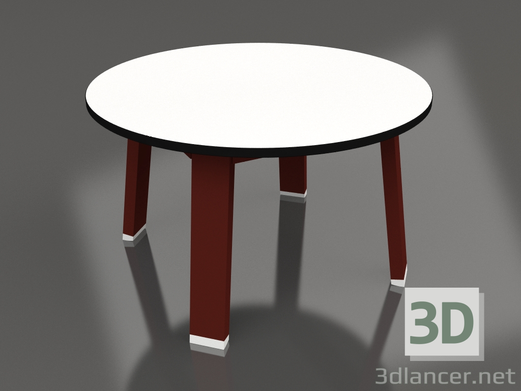 modello 3D Tavolino rotondo (Rosso vino, Fenolico) - anteprima