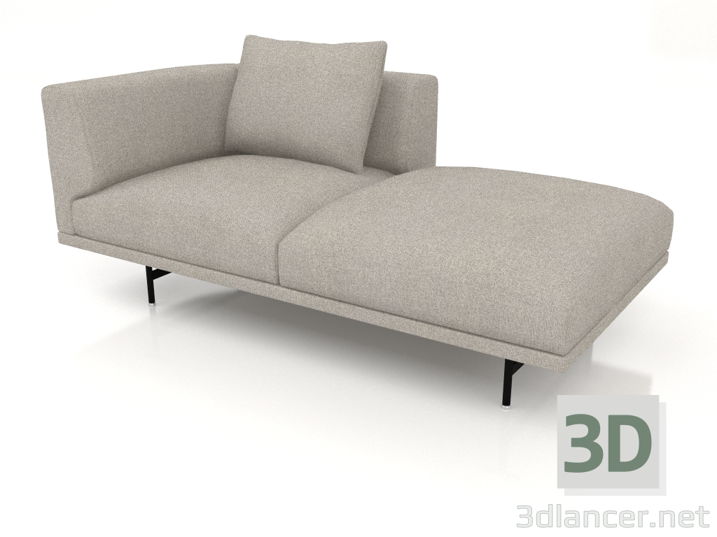 modello 3D Modulo divano Camino VIPP632 (divano aperto, estremità sinistra) - anteprima