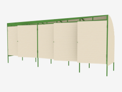 Canopy for 5 containers MSW (9018)