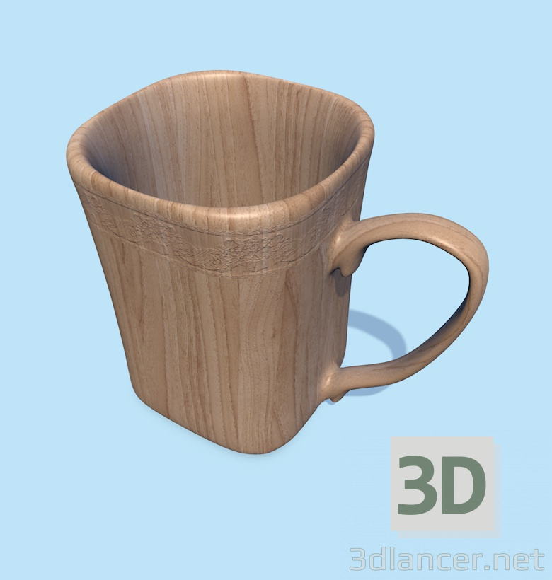 3D Modell Quadratische Tasse ... na ja, fast. - Vorschau