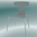 3d модель Стілець стекіруемие REMO plastic chair (1417-20, plastic signal grey, chrome) – превью