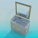 3d model Vanity with mirror - preview