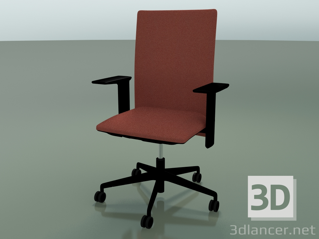 3d model High back chair 6503 (5 wheels, with removable padding, adjustable standard armrest) - preview