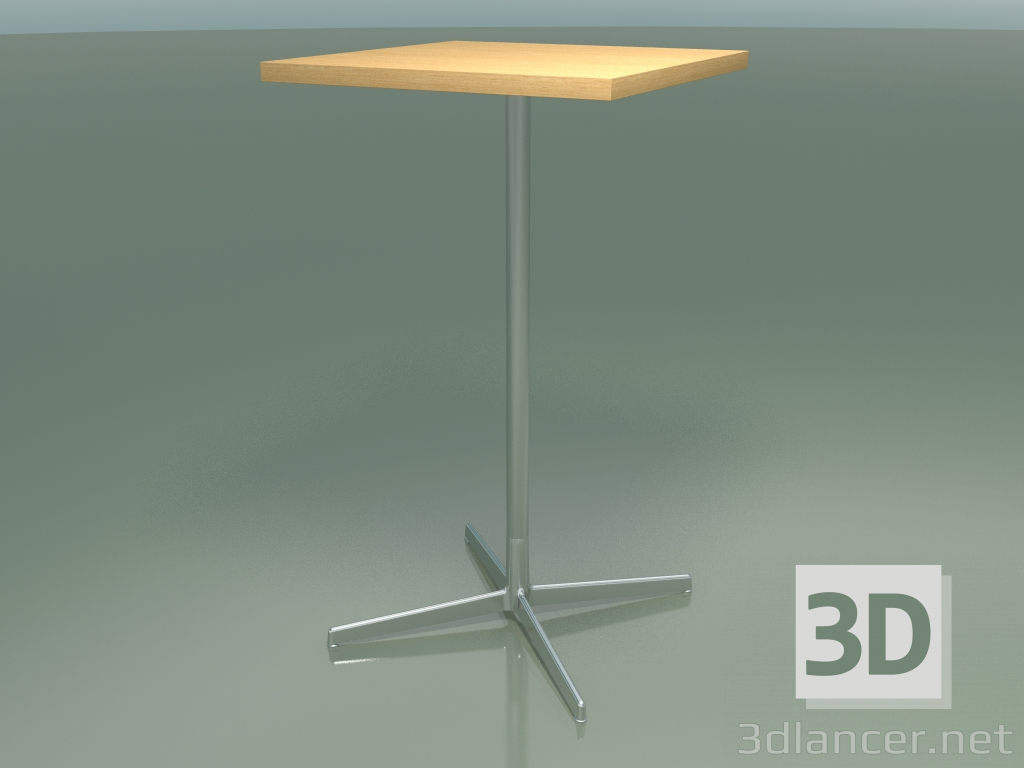 modello 3D Tavolo quadrato 5568 (H 105.5 - 60x60 cm, Rovere naturale, LU1) - anteprima
