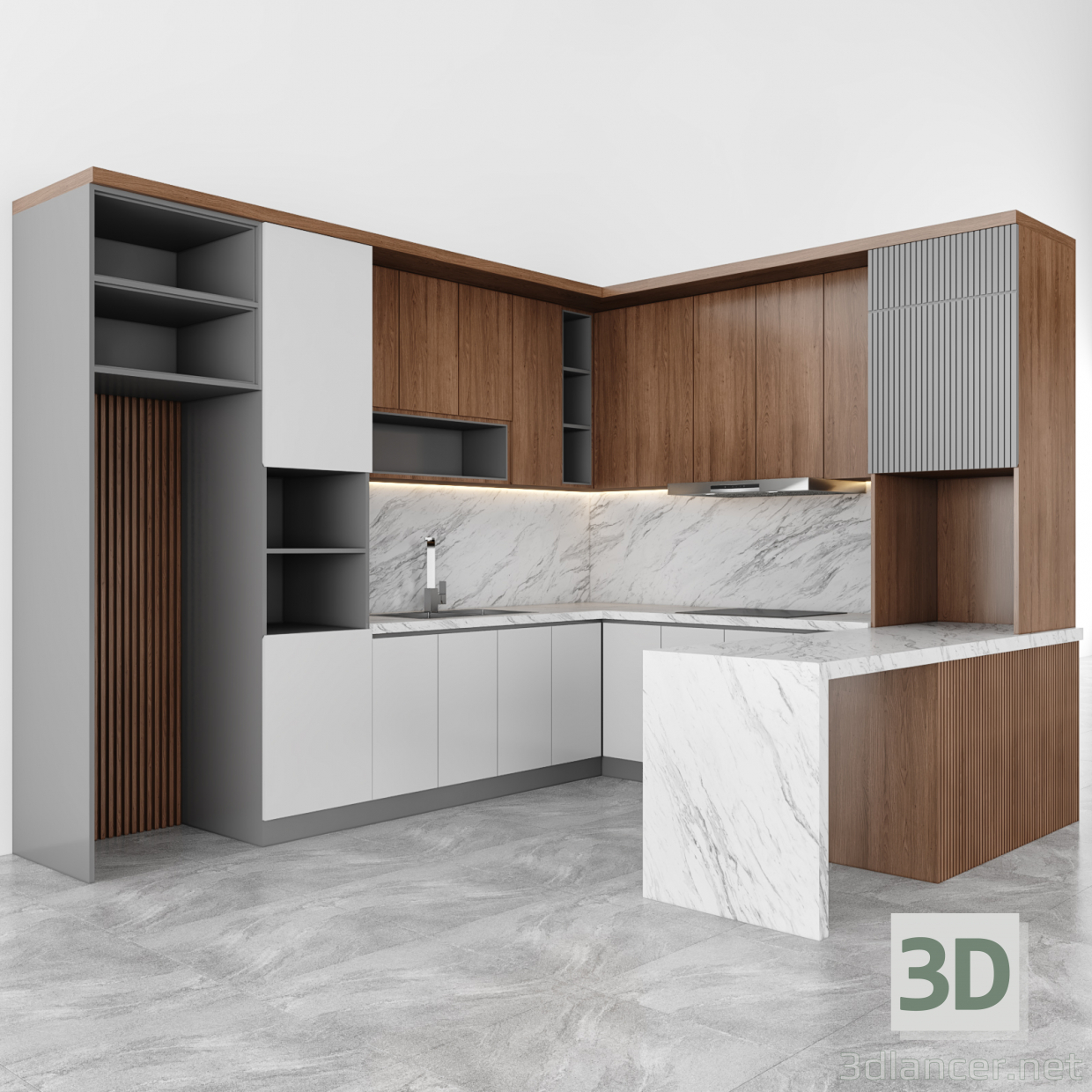 3D Modell Küche - Vorschau