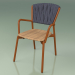 Modelo 3d Cadeira 221 (metal enferrujado, teca, cinto acolchoado cinza-azulado) - preview