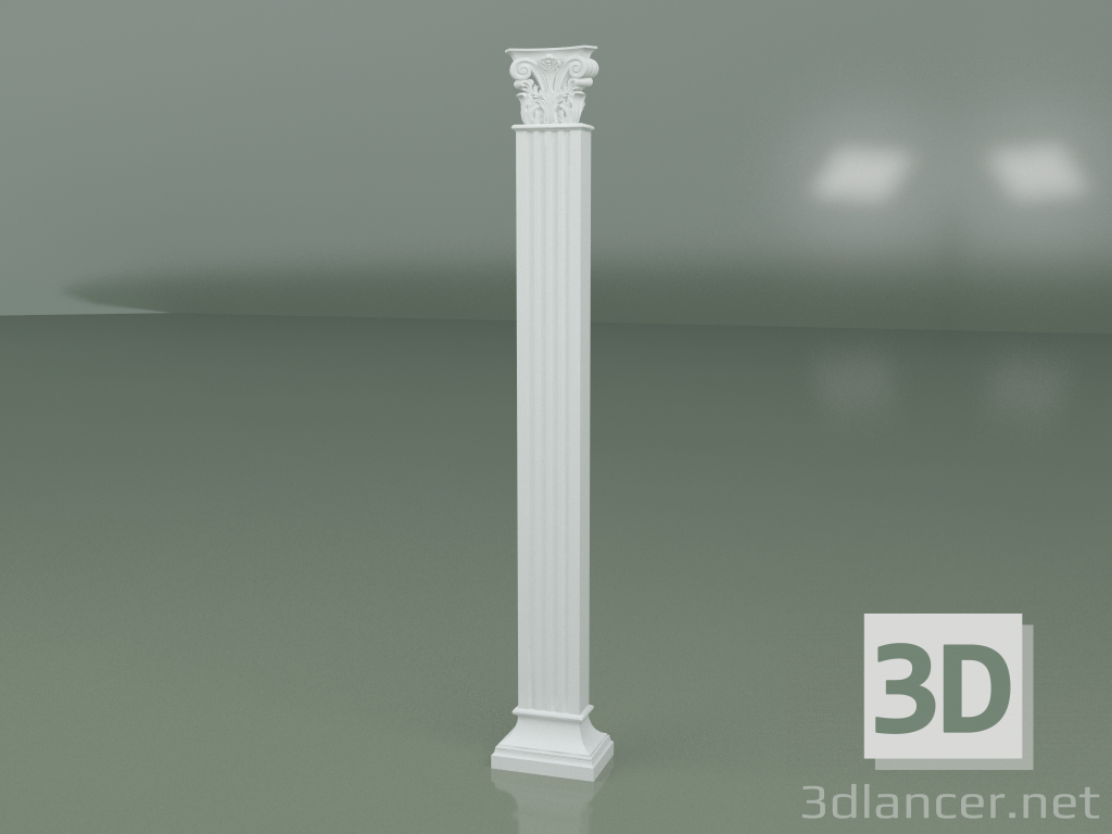 modello 3D Pilastro in gesso PL002 - anteprima