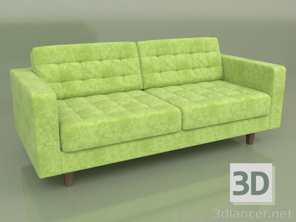 3D modeli Üçlü kanepe Cosmo (Yeşil kadife) - önizleme