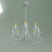 3d model Suspended chandelier Alexandria 60057-8 (white with silver) - preview