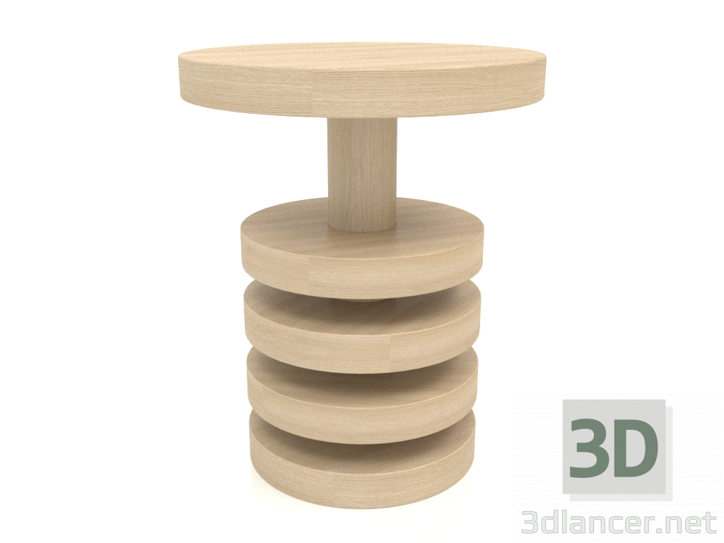 3d model Coffee table JT 04 (D=450x550, wood white) - preview