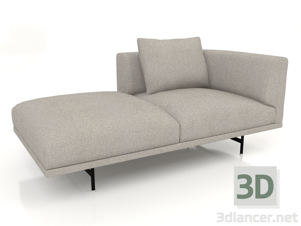 3d модель Диванний модуль Chimney VIPP632 (відкритий диван, правий кінець) – превью