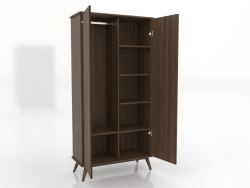 Cabinet 4 1000x450x2000 mm (open, lightened ash walnut)