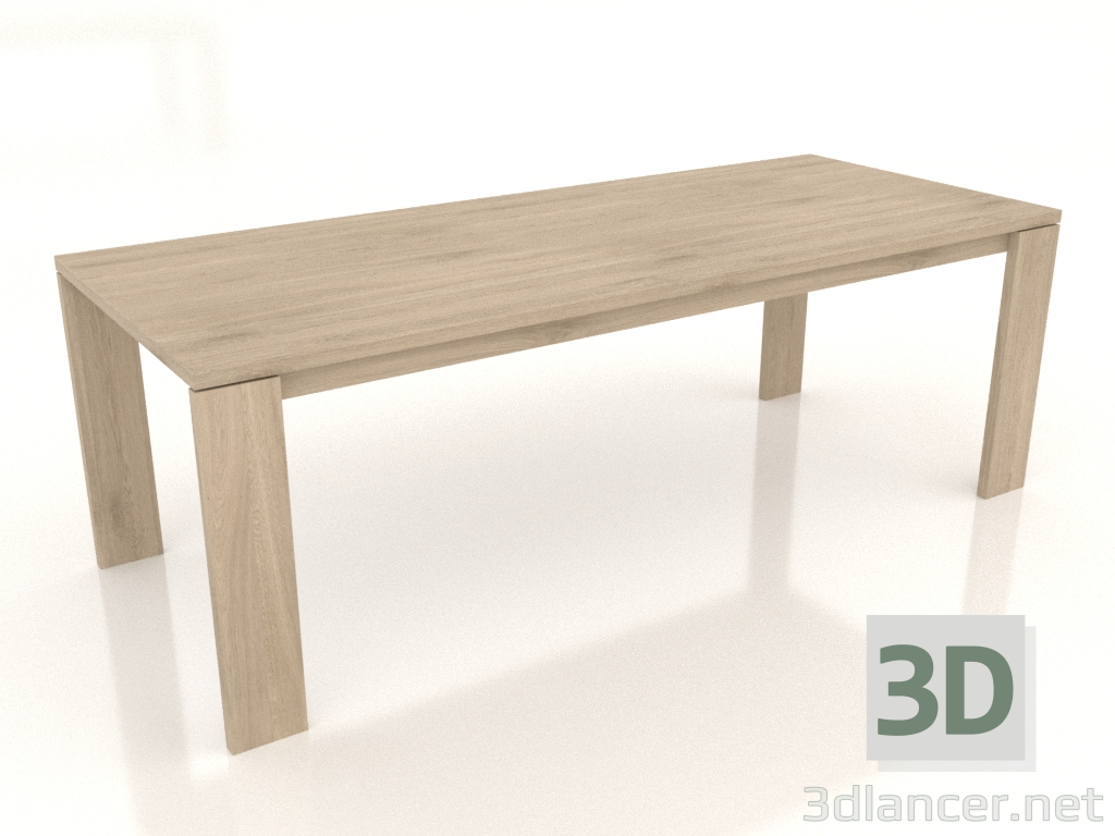 3d model Dining table BLANK 2200x900x750 mm (lightened oak) - preview