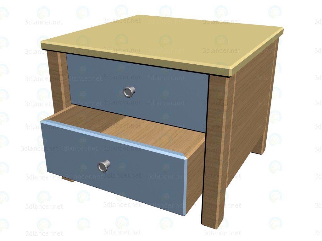 3d model Soporte móvil 2 cajas con tapa, soplo - vista previa