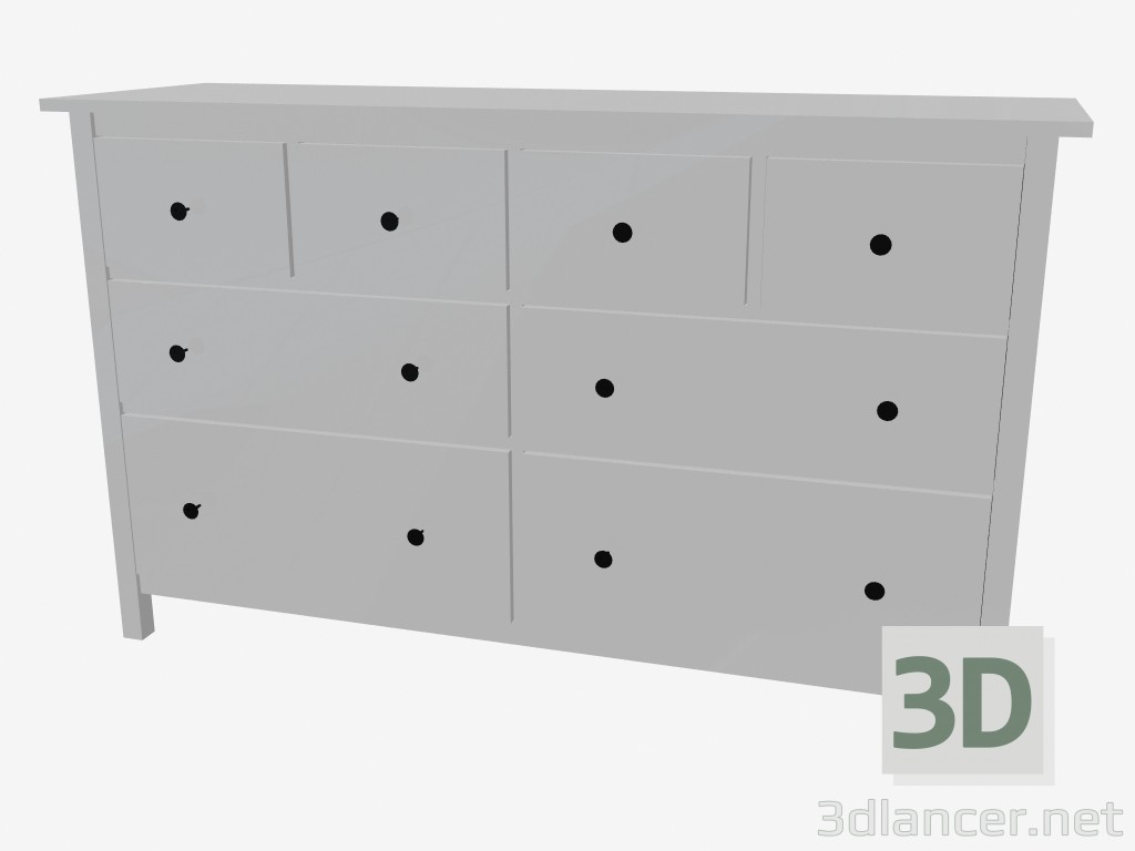 3D modeli 8 Çekmeceli göğüs - önizleme