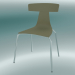 modello 3D Sedia impilabile REMO sedia in plastica (1417-20, plastica giallo grigio, cromo) - anteprima