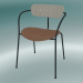 modello 3D Chair Pavilion (AV4, H 76cm, 52x56cm, Rovere laccato, Pelle - Seta cognac) - anteprima
