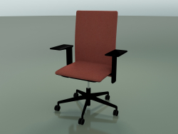 Stuhl mit hoher Rückenlehne 6503 (5 Rollen, abnehmbare Polsterung, verstellbare 3D-Armlehne XL, V39)