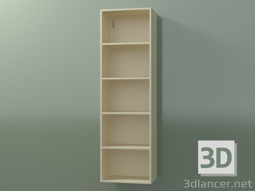 modello 3D Mobile alto Wall (8DUBDC01, Bone C39, L 36, P 24, H 120 cm) - anteprima