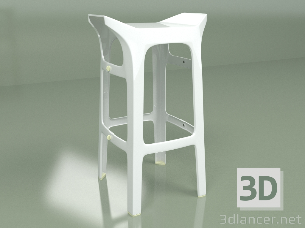 3d модель Барный стул Juan (белый) – превью