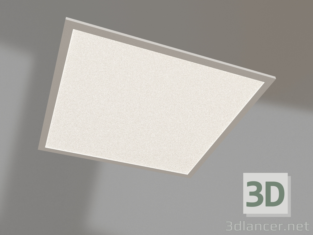 3D Modell Lampe DL-INTENSO-S600x600-40W Warm3000 (WH, 120 Grad, 230V) - Vorschau