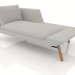 3d model Chaise longue 177 with an armrest on the left (wooden legs) - preview