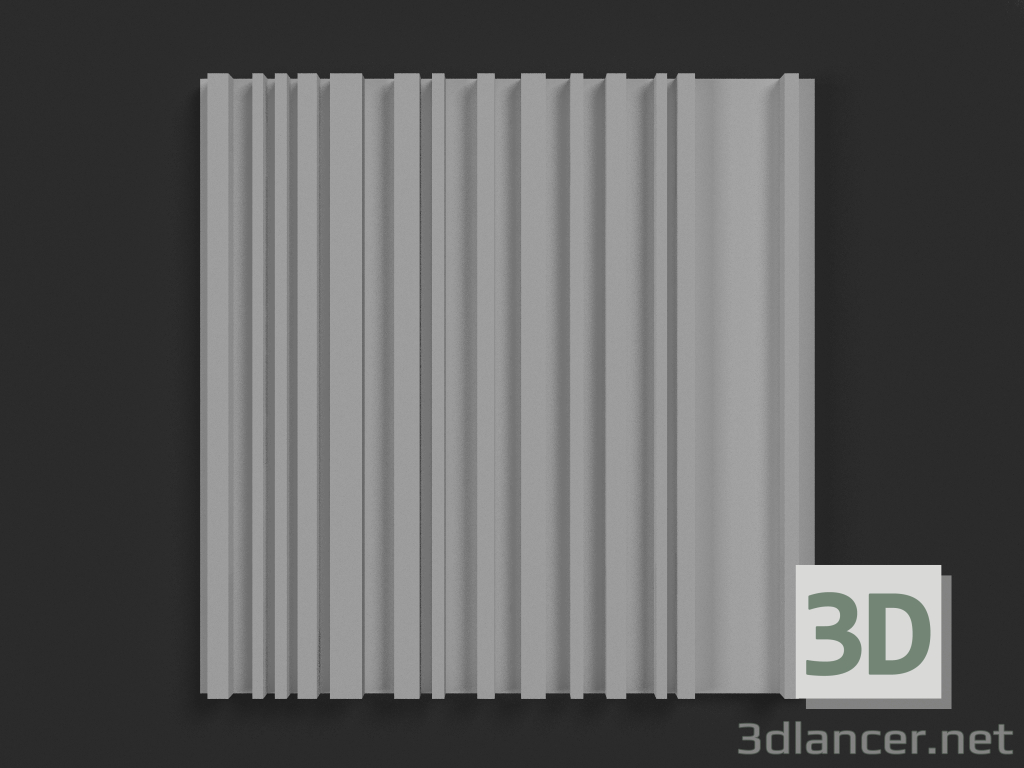 Modelo 3d Painel de gesso Elegância - preview