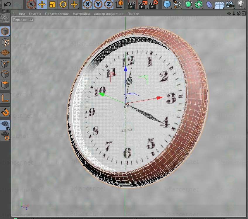 modelo 3D Reloj de pared de oficina - escuchar modelo 3D Reloj de pared de oficina - escuchar