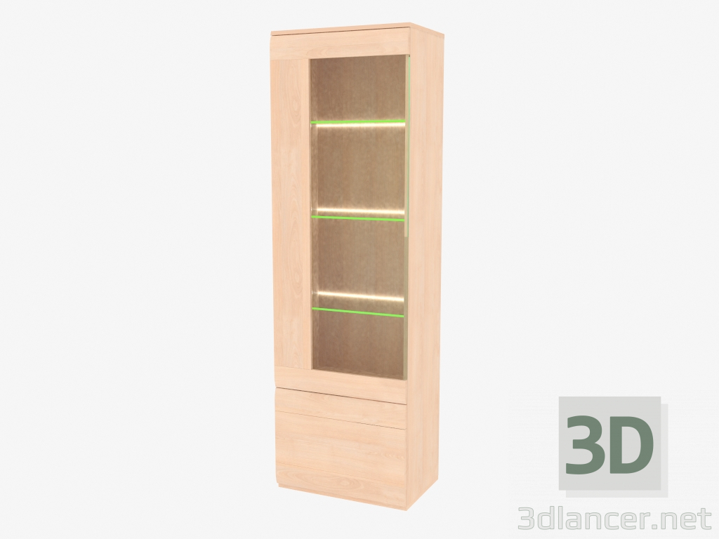 3d модель Элемент мебельной стенки боковой (6110-15) – превью
