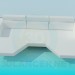 modèle 3D Canapé excentrique - preview