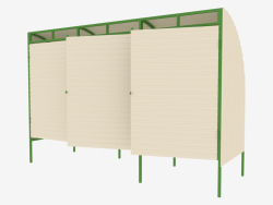 Canopy for 3 containers MSW (9016)