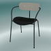 modello 3D Chair Pavilion (AV4, H 76cm, 52x56cm, Rovere laccato, Pelle - Seta nera) - anteprima
