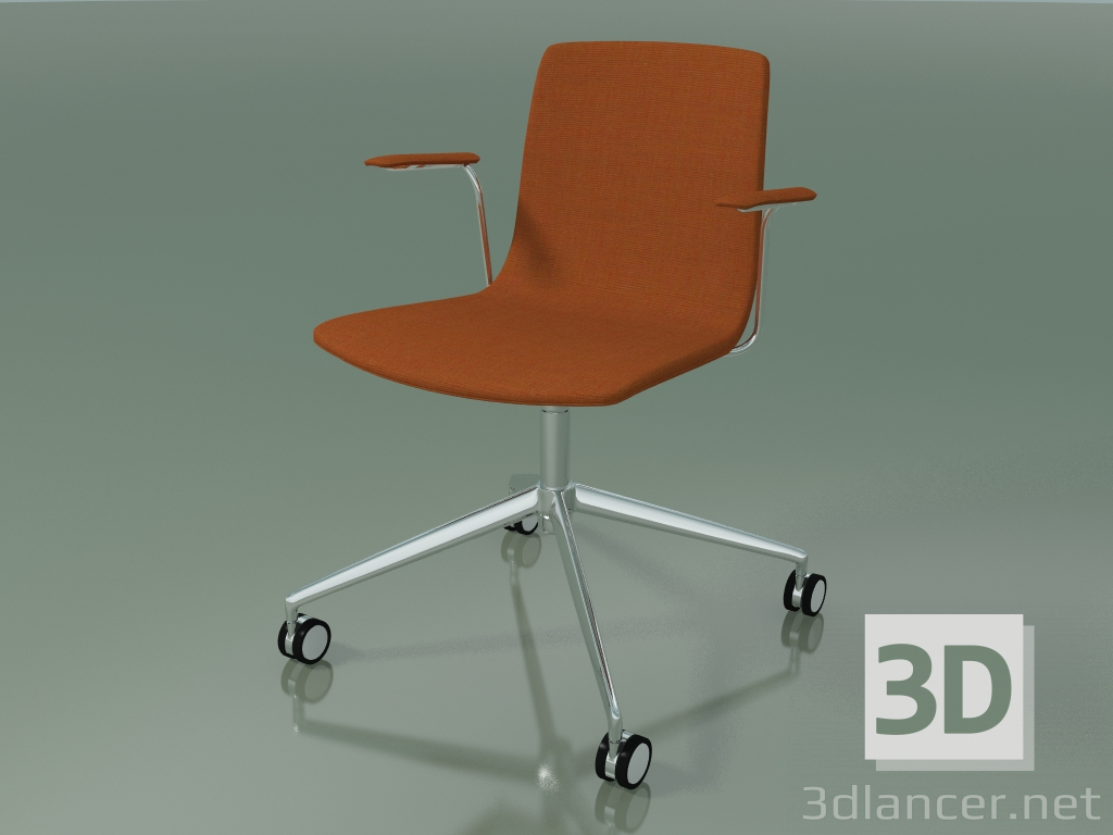 modèle 3D Chaise 5915 (sur roulettes, avec revêtement, avec accoudoirs) - preview