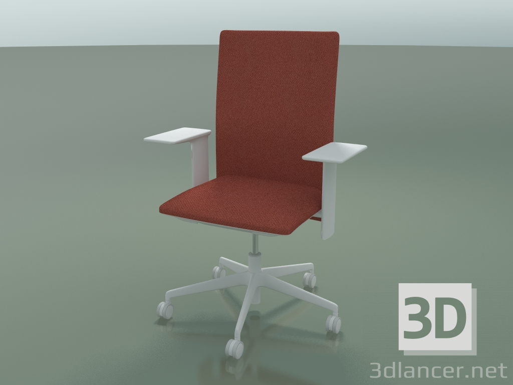 modèle 3D Chaise à dossier haut 6503 (5 roulettes, avec rembourrage amovible, accoudoir 3D réglable XL, V12) - preview