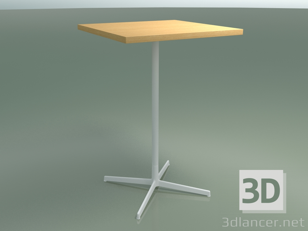 3D Modell Quadratischer Tisch 5569 (H 105,5 - 70 x 70 cm, natürliche Eiche, V12) - Vorschau