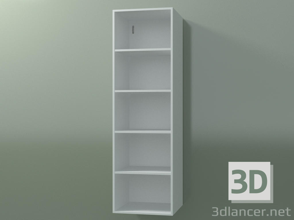 modello 3D Mobile alto Wall (8DUBDD01, Glacier White C01, L 36, P 36, H 120 cm) - anteprima