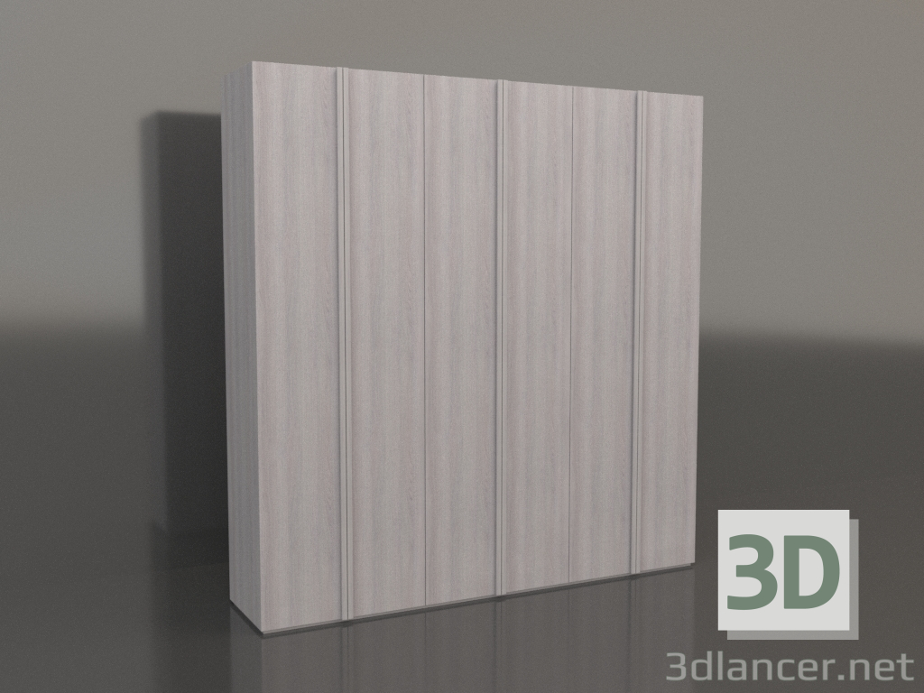 3D Modell Kleiderschrank MW 01 Holz (2700x600x2800, Holz hell) - Vorschau