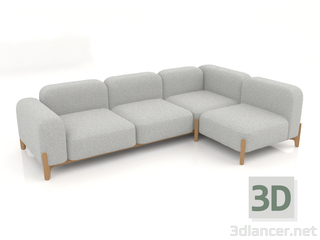 modèle 3D Canapé modulable (composition 25) - preview