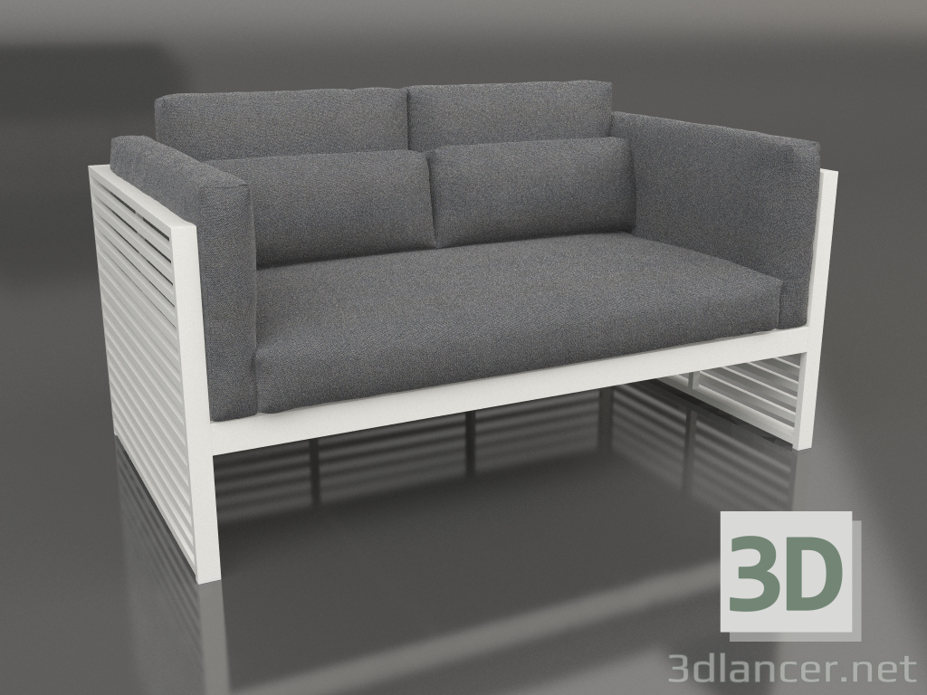 3D modeli Yüksek sırtlı 2 kişilik kanepe (Akik gri) - önizleme