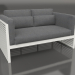 3D modeli Yüksek sırtlı 2 kişilik kanepe (Akik gri) - önizleme