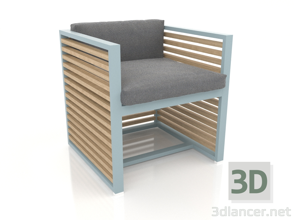 3 डी मॉडल कुर्सी (नीला ग्रे) - पूर्वावलोकन