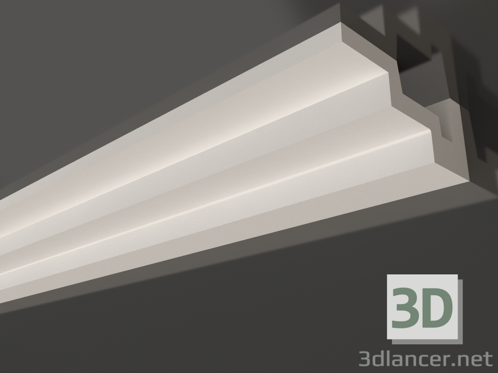 modello 3D Cornice per soffitto in gesso liscia KG 009 2 (50x120) - anteprima