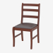 Modelo 3d cadeira de jantar com assento de couro - preview