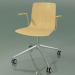 3d model Chair 5916 (on casters, with armrests, natural birch) - preview