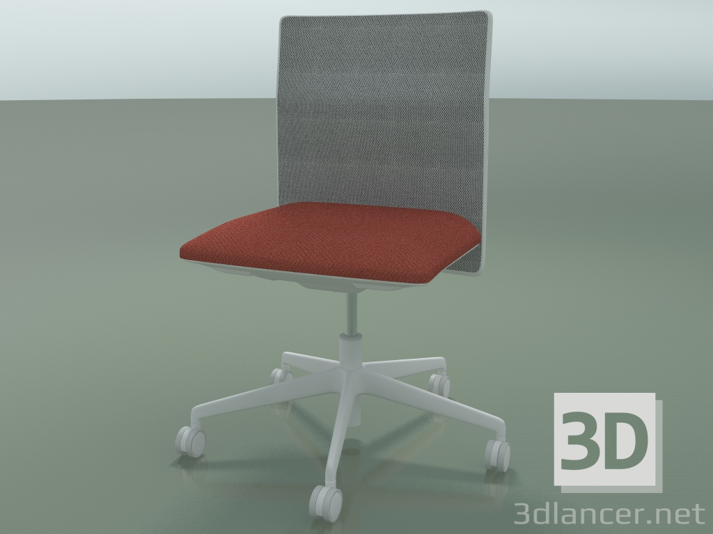 3d model Low back chair 6500 (5 wheels, with mesh, V12) - preview