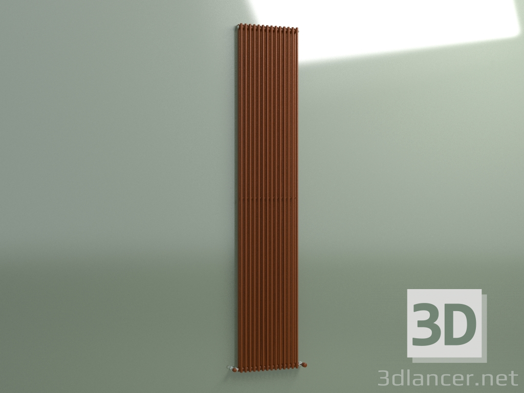 modello 3D Radiatore verticale ARPA 2 (2520 14EL, marrone ruggine) - anteprima